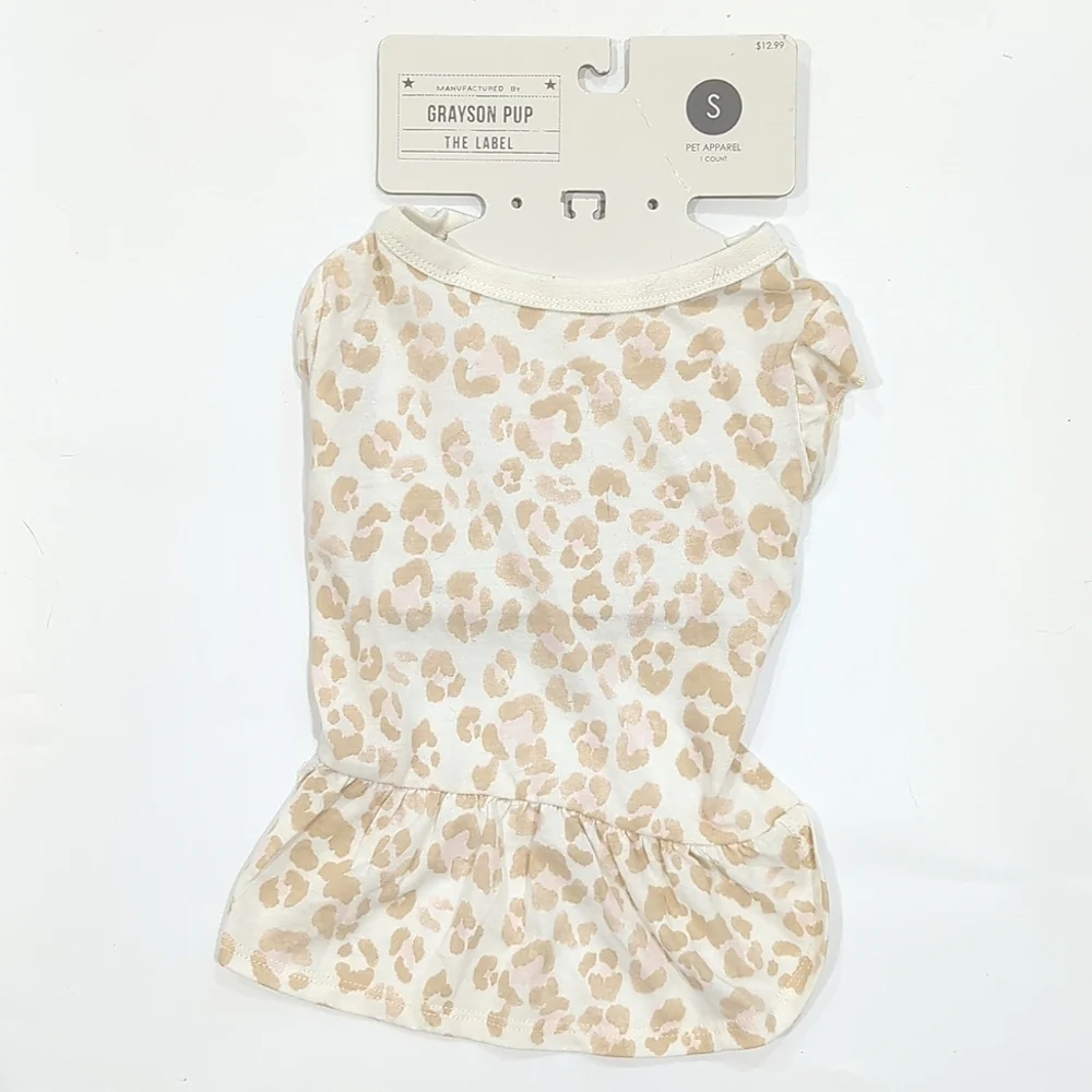 NWT Grayson Pup Pink Cheetah Print Dog Dress
